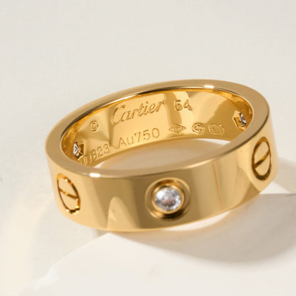 [Luxe Jewelry] LOVE 4MM 1 DIAMOND RING