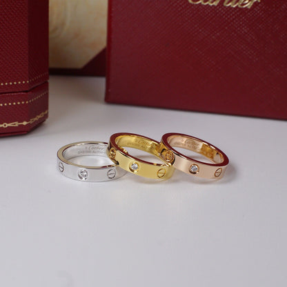 [Luxe Jewelry] LOVE 4MM 1 DIAMOND RING