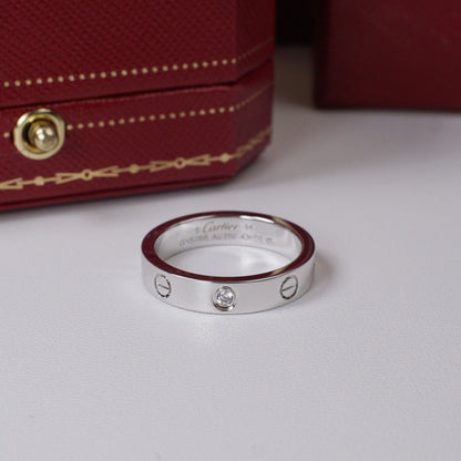[Luxe Jewelry] LOVE 4MM 1 DIAMOND RING