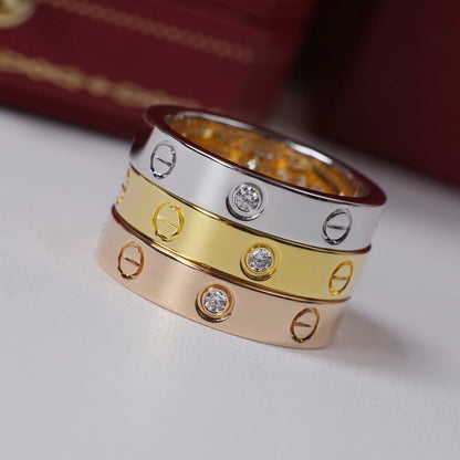 [Luxe Jewelry] LOVE 4MM 1 DIAMOND RING