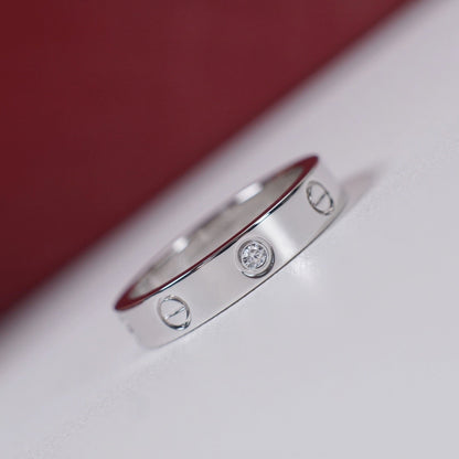 [Luxe Jewelry] LOVE 4MM 1 DIAMOND RING
