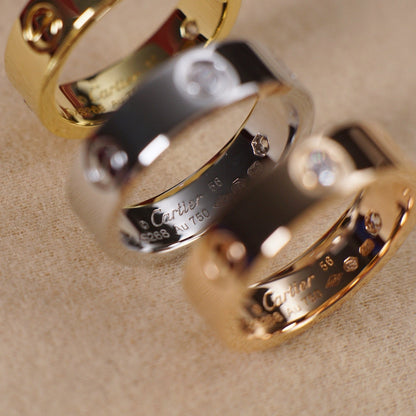 [Luxe Jewelry] LOVE 5.5MM 3 DIAMOND RING