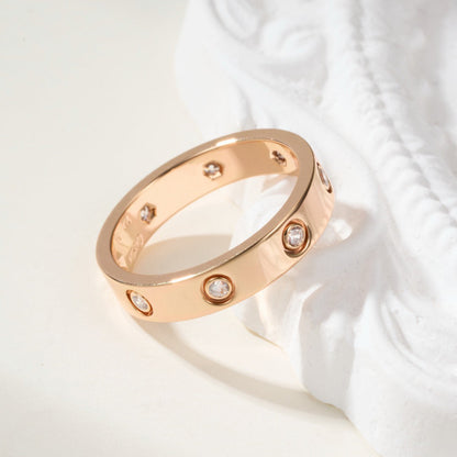 [Luxe Jewelry] LOVE 4MM 8 DIAMOND RING