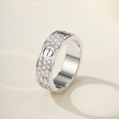 [Luxe Jewelry] LOVE RING 5.5MM DIAMONDS PAVED