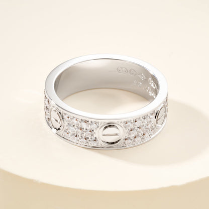 [Luxe Jewelry] LOVE RING 5.5MM DIAMONDS PAVED