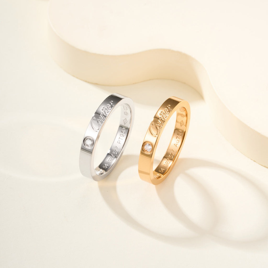 [Luxe Jewelry] LOVE RING 4MM 1 DIAMOND