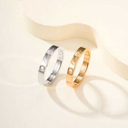 [Luxe Jewelry] LOVE RING 4MM 1 DIAMOND