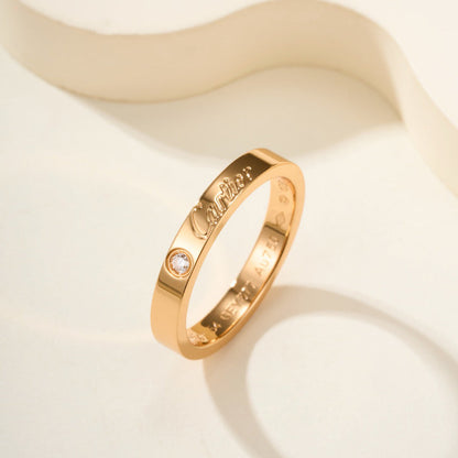 [Luxe Jewelry] LOVE RING 4MM 1 DIAMOND