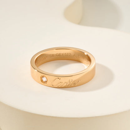 [Luxe Jewelry] LOVE RING 4MM 1 DIAMOND