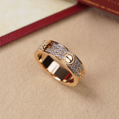 [Luxe Jewelry] LOVE RING 5.5MM DIAMONDS PAVED