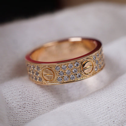 [Luxe Jewelry] LOVE RING 5.5MM DIAMONDS PAVED