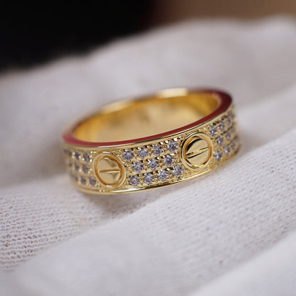 [Luxe Jewelry] LOVE RING 5.5MM DIAMONDS PAVED