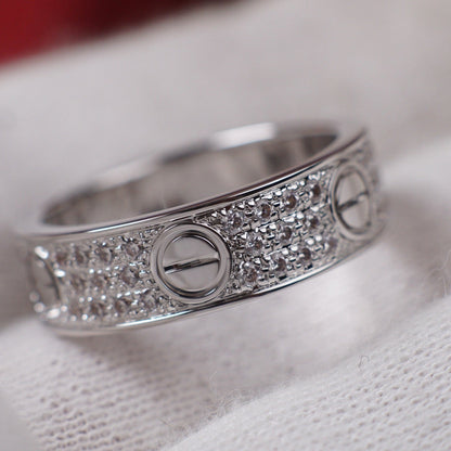 [Luxe Jewelry] LOVE RING 5.5MM DIAMONDS PAVED