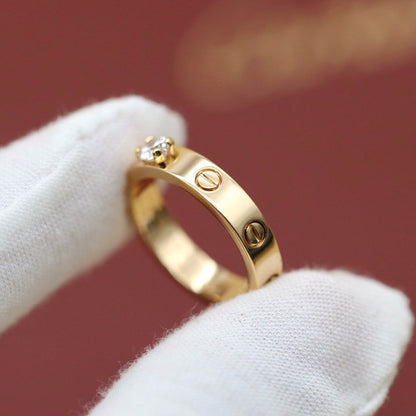 [Luxe Jewelry] LOVE RING 3.6MM 1 BIG DIAMOND