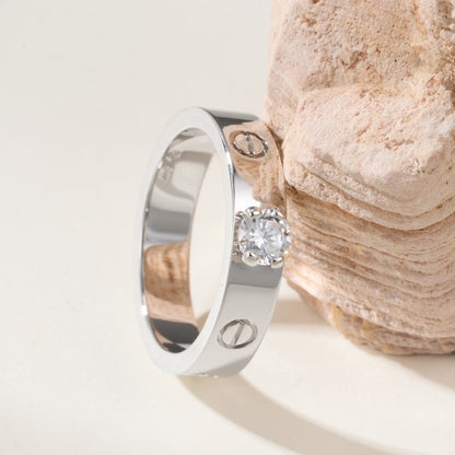 [Luxe Jewelry] LOVE RING 3.6MM 1 BIG DIAMOND