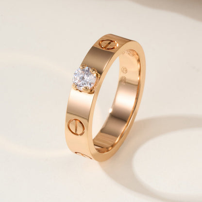 [Luxe Jewelry] LOVE RING 3.6MM 1 BIG DIAMOND