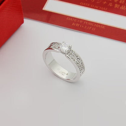 [Luxe Jewelry] LOVE RING 3.6MM 1 BIG DIAMOND FULL DIAMOND