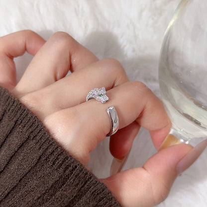[Luxe Jewelry] PANTHERE HALF DIAMOND SMALL RING