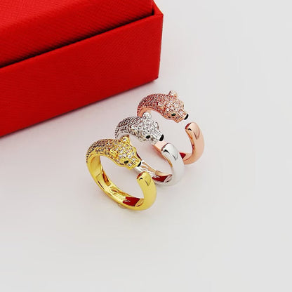 [Luxe Jewelry] PANTHERE HALF DIAMOND SMALL RING