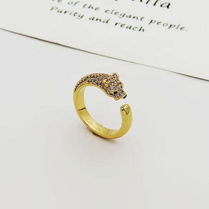 [Luxe Jewelry] PANTHERE HALF DIAMOND SMALL RING
