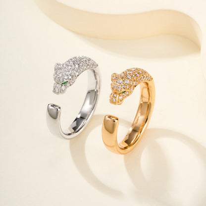 [Luxe Jewelry] PANTHERE HALF DIAMOND SMALL RING