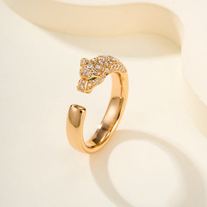[Luxe Jewelry] PANTHERE HALF DIAMOND SMALL RING