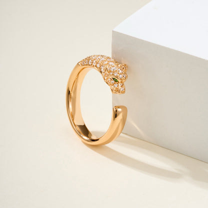 [Luxe Jewelry] PANTHERE HALF DIAMOND SMALL RING