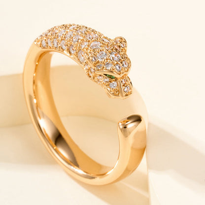 [Luxe Jewelry] PANTHERE HALF DIAMOND SMALL RING