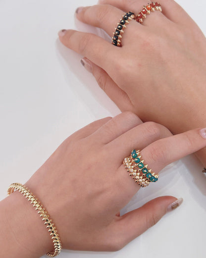 [Luxe Jewelry] CLASH 7.9MM AGATE CHALCEDONY RING