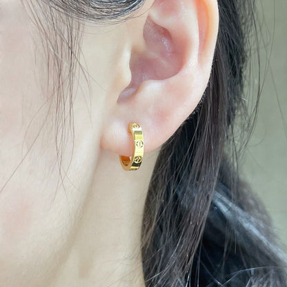 [Luxe Jewelry] LOVE EARRINGS 2.65 MM NO DIAMOND SMALL