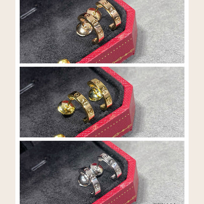 [Luxe Jewelry] LOVE EARRINGS 2.65 MM NO DIAMOND SMALL
