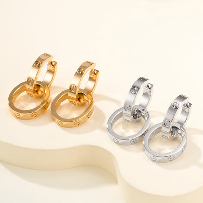[Luxe Jewelry] LOVE 3.3MM DANGLE EARRINGS