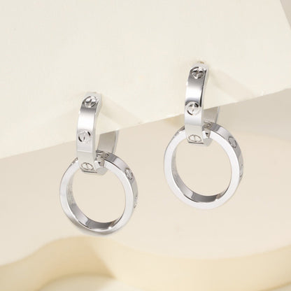 [Luxe Jewelry] LOVE 3.3MM DANGLE EARRINGS