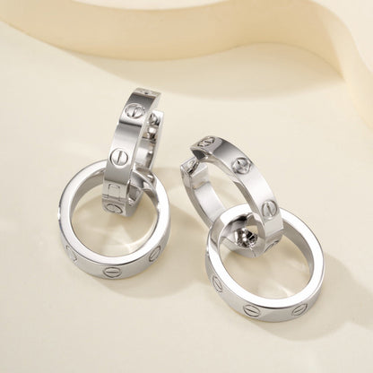 [Luxe Jewelry] LOVE 3.3MM DANGLE EARRINGS