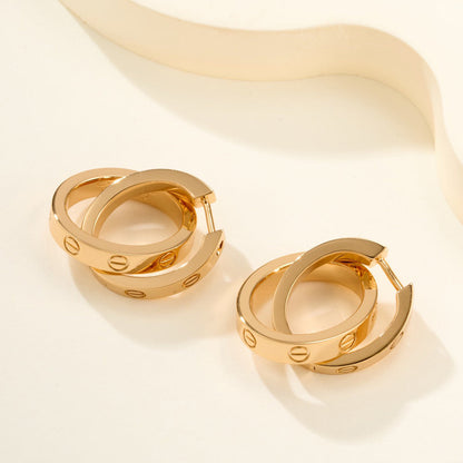 [Luxe Jewelry] LOVE 3.3MM DANGLE EARRINGS