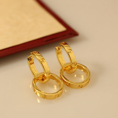 [Luxe Jewelry] LOVE 3.3MM DANGLE EARRINGS