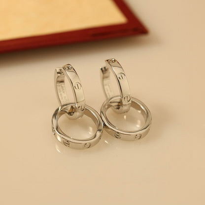 [Luxe Jewelry] LOVE 3.3MM DANGLE EARRINGS