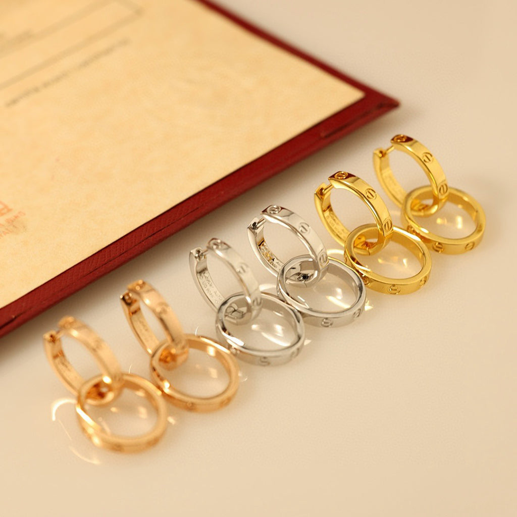 [Luxe Jewelry] LOVE 3.3MM DANGLE EARRINGS