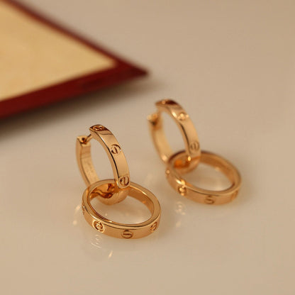 [Luxe Jewelry] LOVE 3.3MM DANGLE EARRINGS