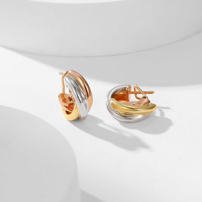 [Luxe Jewelry] TRINITY ON DIAMOND CLASSIC EARRINGS