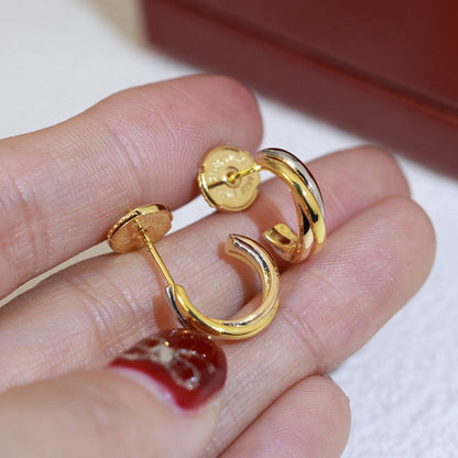 [Luxe Jewelry] TRINITY ON DIAMOND MINI EARRINGS
