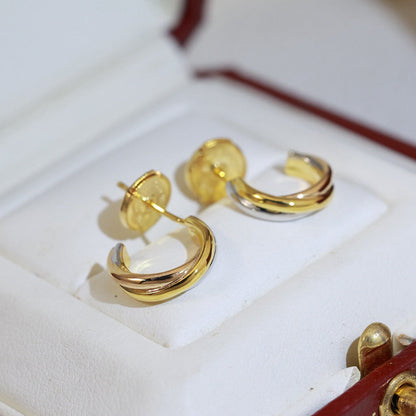 [Luxe Jewelry] TRINITY ON DIAMOND MINI EARRINGS