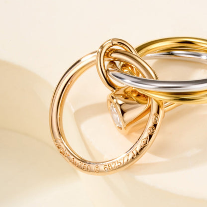 [Luxe Jewelry] TRINITY ON DIAMOND  EARRINGS