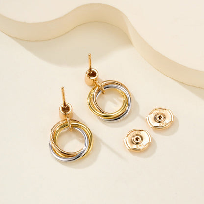 [Luxe Jewelry] TRINITY ON DIAMOND  EARRINGS