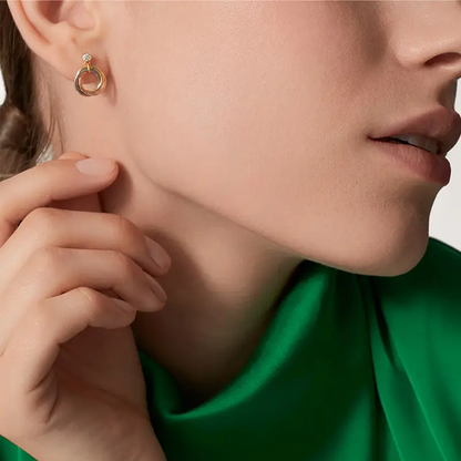 [Luxe Jewelry] TRINITY ON DIAMOND  EARRINGS