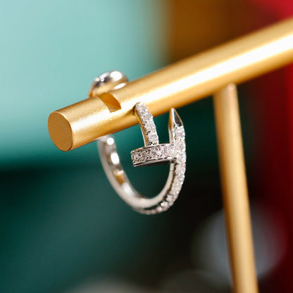 [Luxe Jewelry] JUSTE FULL DIAMOND SMALL EARRINGS