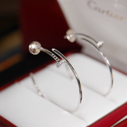 [Luxe Jewelry] JUSTE HALF DIAMOND LARGE EARRINGS