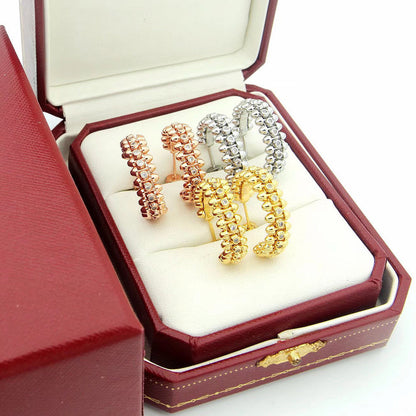 [Luxe Jewelry] CLASH FULL DIAMOND MEDIUM EARRINGS