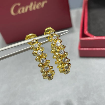 [Luxe Jewelry] CLASH FULL DIAMOND MEDIUM EARRINGS