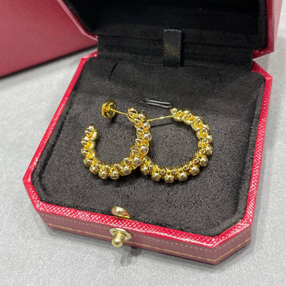 [Luxe Jewelry] CLASH FULL DIAMOND MEDIUM EARRINGS
